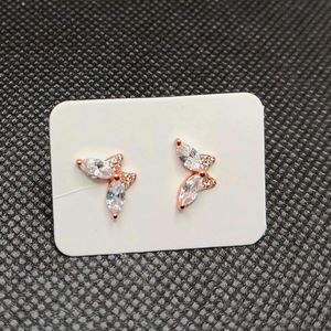 Butterfly Rose Gold Stud Earrings